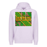 Lilac Let the shenanigans begin shamrock tumbler Premium Hoodie - HowdyJamesFarm