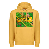 Mustard Let the shenanigans begin shamrock tumbler Premium Hoodie - HowdyJamesFarm