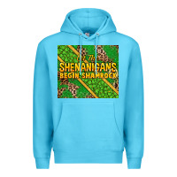 Ocean Blue Let the shenanigans begin shamrock tumbler Premium Hoodie - HowdyJamesFarm