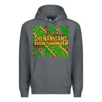 Rock Let the shenanigans begin shamrock tumbler Premium Hoodie - HowdyJamesFarm