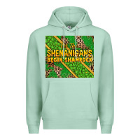 Seafoam Let the shenanigans begin shamrock tumbler Premium Hoodie - HowdyJamesFarm