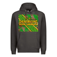 Smoke Let the shenanigans begin shamrock tumbler Premium Hoodie - HowdyJamesFarm