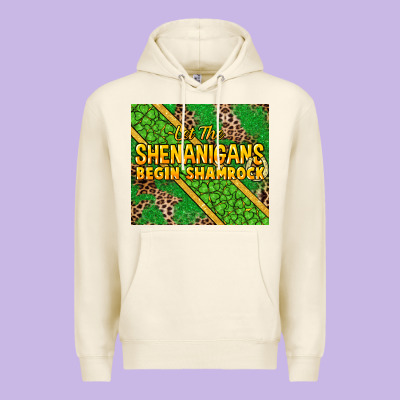 Let The Shenanigans Begin Shamrock Tumbler Premium Hoodie Designed By Howdyjamesfarm