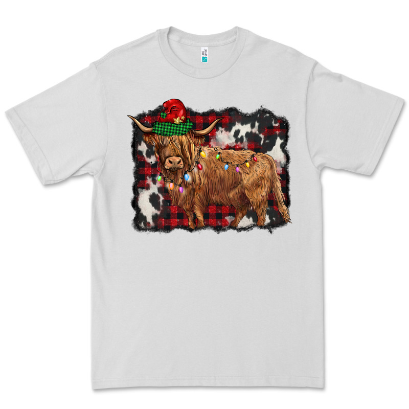 Christmas Highland Cow Premium Tee by BarkalooDesign | Teevron