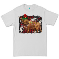 Dove Grey christmas highland cow Premium Tee - BarkalooDesign