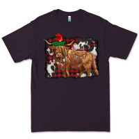 Plum christmas highland cow Premium Tee - BarkalooDesign