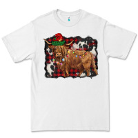 White christmas highland cow Premium Tee - BarkalooDesign