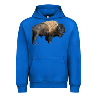 Cobalt Bison Buffalo Urban Hoodie - LillyAllenDesigns