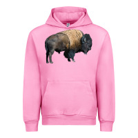 Fuchsia Pink Bison Buffalo Urban Hoodie - LillyAllenDesigns