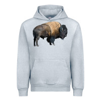 Heather Grey Bison Buffalo Urban Hoodie - LillyAllenDesigns