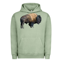 Pigment Oil Green Bison Buffalo Urban Hoodie - LillyAllenDesigns