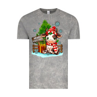 Cloud Rock merry christmas cow Vintage Tee - MaliasSmallBusiness