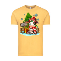 Merry Christmas Cow Vintage Tee | Teevron