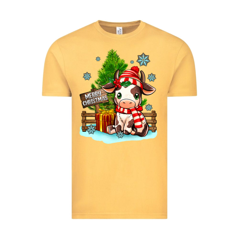 Merry Christmas Cow Vintage Tee by MaliasSmallBusiness | Teevron