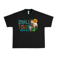 Black Small Town Mama With Sheeps Urban Heavy Tee - BundleAndBundleShop