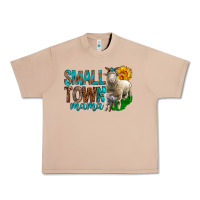 Burro Small Town Mama With Sheeps Urban Heavy Tee - BundleAndBundleShop
