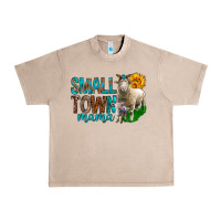 French Oak Small Town Mama With Sheeps Urban Heavy Tee - BundleAndBundleShop