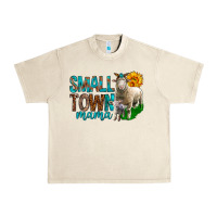 Sandshell Small Town Mama With Sheeps Urban Heavy Tee - BundleAndBundleShop