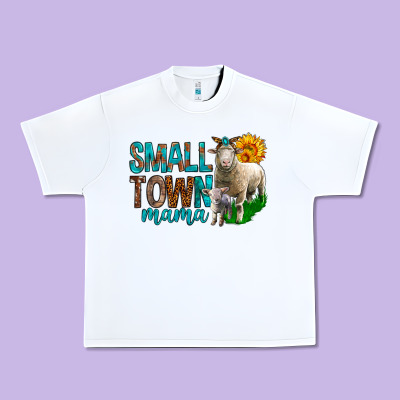 Small Town Mama With Sheeps Urban Heavy Tee Designed By Bundleandbundleshop