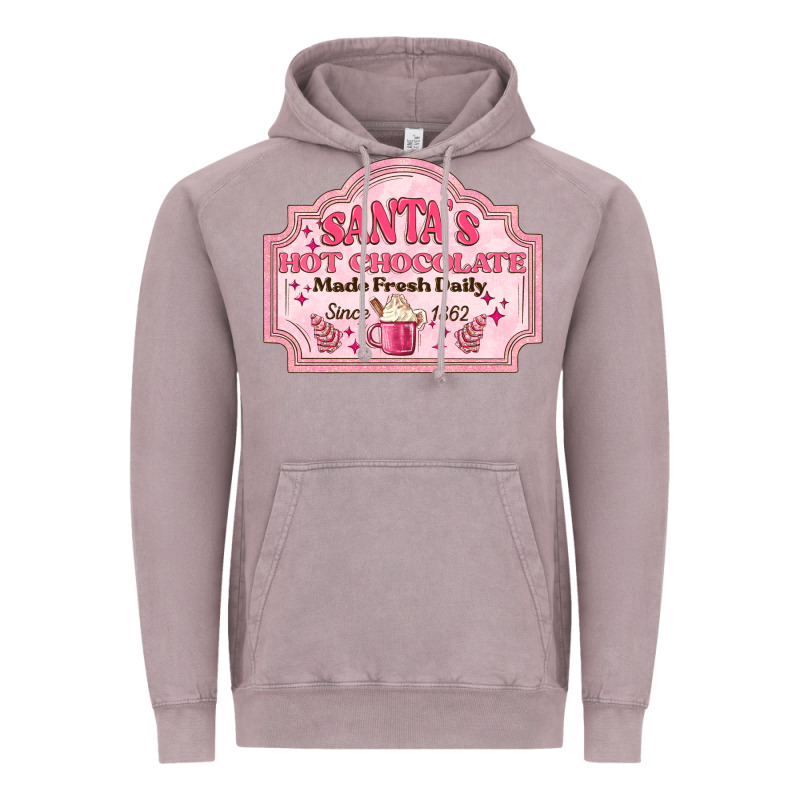 Santas Hot Chocolate Vintage Hoodie by MaliasSmallBusiness | Teevron