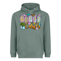Sage Happy Easter Heavyweight Hoodie - OliviaCreatesArt