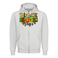 Dove Grey black teacher magic juneteenth Zipper Hoodie - CowGirlArtShop