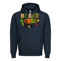 Navy black teacher magic juneteenth Zipper Hoodie - CowGirlArtShop