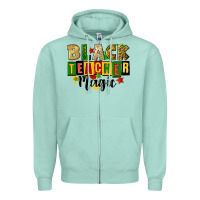 Seafoam black teacher magic juneteenth Zipper Hoodie - CowGirlArtShop