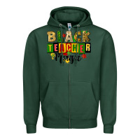 Sports Green black teacher magic juneteenth Zipper Hoodie - CowGirlArtShop
