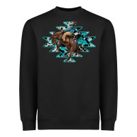 Black western cowboy Heavyweight Sweatshirt - RanaPortraitStore
