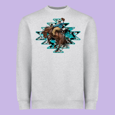 Western Cowboy Heavyweight Sweatshirt Designed By Ranaportraitstore