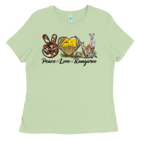 Matcha Peace Love Kangaroo Ladies Tee - LillyAllenDesigns