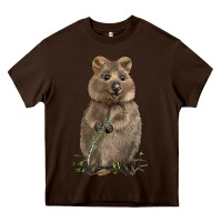 Chocolate Brown Quokka Heavy Core Tee - LillyAllenDesigns