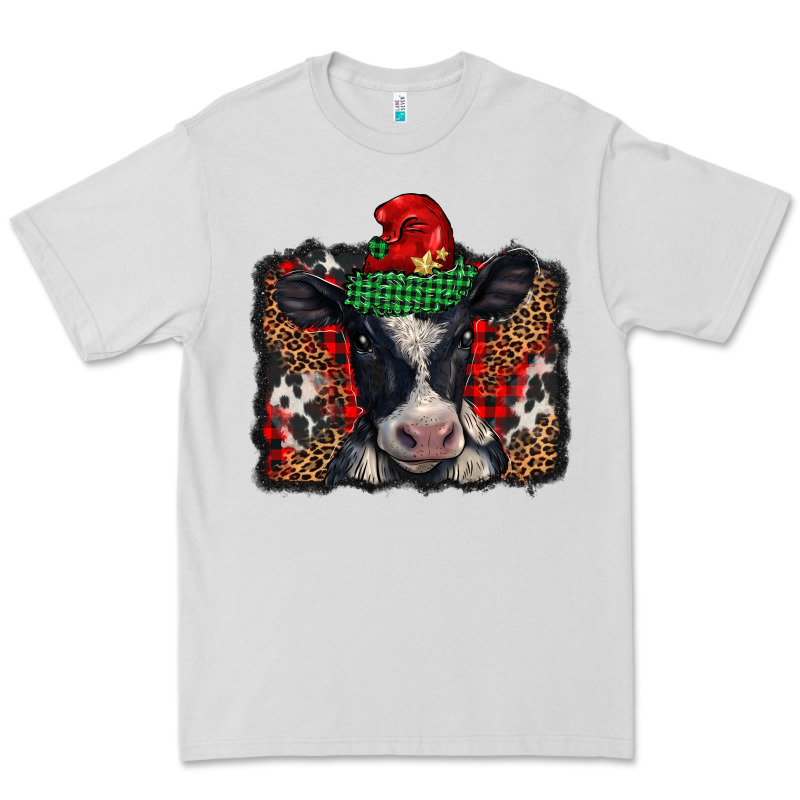 Christmas Black And White Baby Cow Premium Tee by BarkalooDesign | Teevron