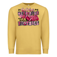 Antique Gold in october we wear pink and watch football Premium Sweatshirt - FaDigitalArtStudio