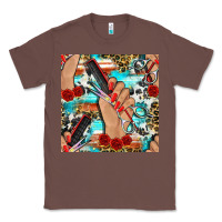 Chestnut hairdresser hand scissors and roses with serape leopard and cowhide se Classic Tee - BundleAndBundleShop