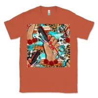 Copper hairdresser hand scissors and roses with serape leopard and cowhide se Classic Tee - BundleAndBundleShop