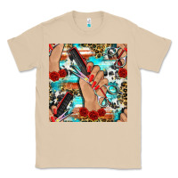 Mushroom hairdresser hand scissors and roses with serape leopard and cowhide se Classic Tee - BundleAndBundleShop