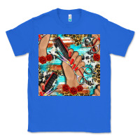 True Royal hairdresser hand scissors and roses with serape leopard and cowhide se Classic Tee - BundleAndBundleShop