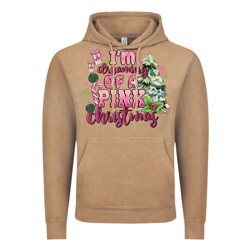 Im Dreaming Of A Pink Christmas Vintage Hoodie by MaliasSmallBusiness | Teevron