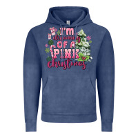 Vintage Denim im dreaming of a pink christmas Vintage Hoodie - MaliasSmallBusiness