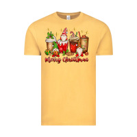 Vintage Mustard merry christmas gnomes coffee cups Vintage Tee - MaliasSmallBusiness