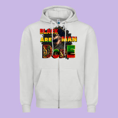Black Man Are Dope Zipper Hoodie Designed By Cowgirlartshop