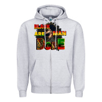 Heather Grey black man are dope Zipper Hoodie - CowGirlArtShop