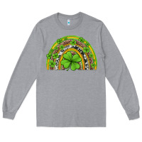 Heather Grey western st patricks rainbow Long Sleeve Tee - Jasminsmagicworld