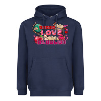 Navy Valentine's Day teach love inspire Heavyweight Hoodie - FaDigitalArtStudio