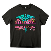 Asphalt floral nurse preview Heavy Core Tee - AdoDesignShop