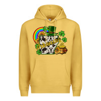 Antique Gold Arkansas map St. Patrick's Premium Hoodie - CowGirlArtShop