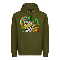 Army Green Arkansas map St. Patrick's Premium Hoodie - CowGirlArtShop