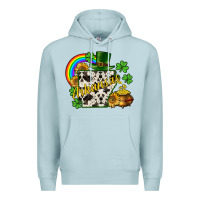 Blue Mist Arkansas map St. Patrick's Premium Hoodie - CowGirlArtShop